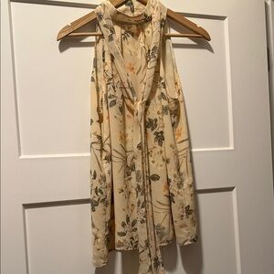 Calvin Klein Floral Cream Blouse